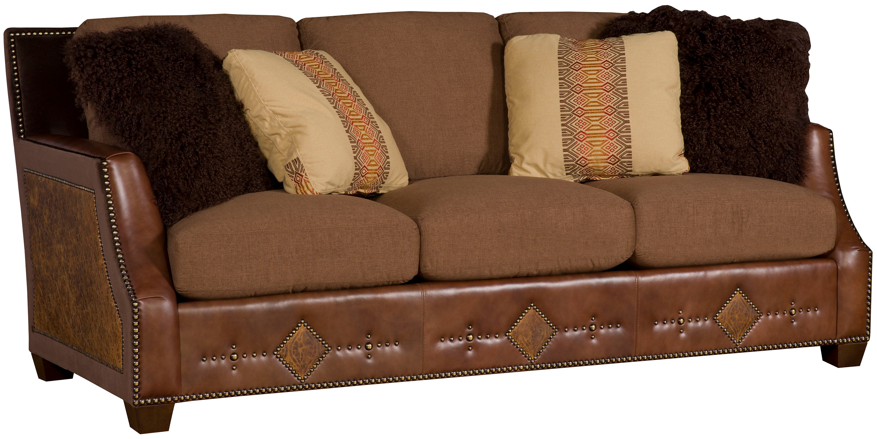 King Hickory Living Room Santiago Leather/Fabric Sofa 2300-LF | Hickory ...